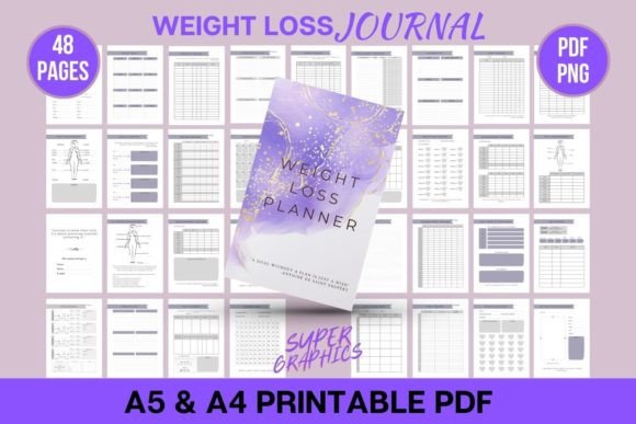 Download Weight Loss Planner - Printable Journal - Printable Collection