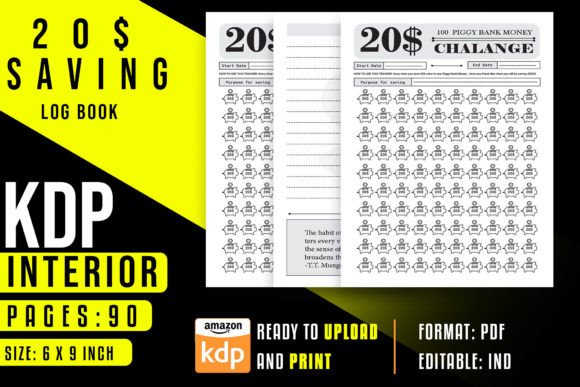 Download $20 Savings Challenge Tracker - Tracker Collection