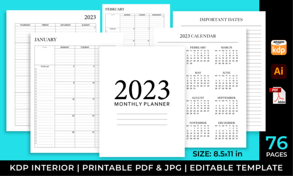 Download 2023 Monthly Planner | Lined Calendar - 2023 Collection
