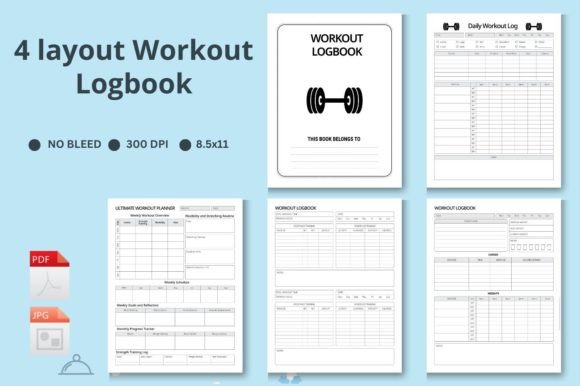 Download Workout Planner Fitness Tracker Bundle - Fitness Collection