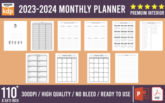 Download 2023 2024 Monthly Planner and Calendar - 2023 Collection