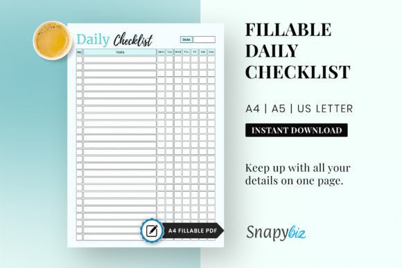 Download Printable Daily Checklist - Printable Collection