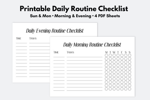 Download Daily Routine Printable Checklist - Printable Collection
