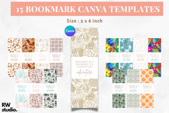 Download 15 Bookmark Canva Templates | Printable - Printable Collection