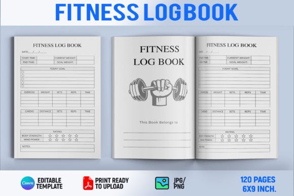 Download Fitness Log Book KDP Interior - Fitness Collection