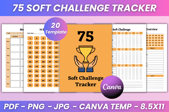 Download 75 Soft Challenge Tracker Kdp Interior - Tracker Collection