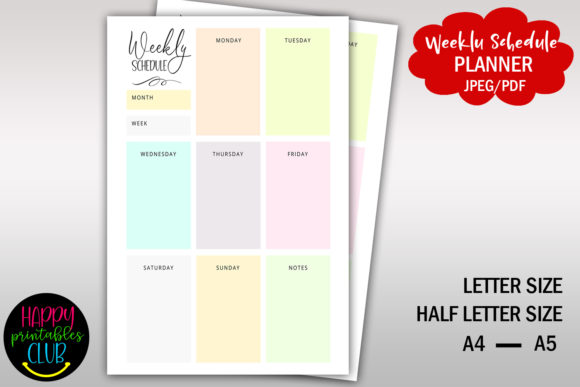 Download Weekly Schedule Planner- Printable - Printable Collection