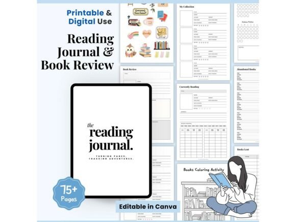 Download Reading Log Printable, Reading Tracker - Tracker Collection