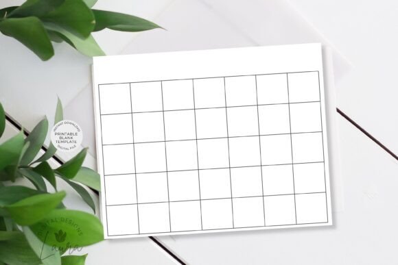 Download Printable Blank Calendar Page DIY Ready - Printable Collection