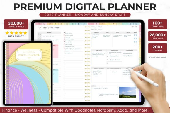 Download Digital Planner 2023 Monday and Sunday - 2023 Collection