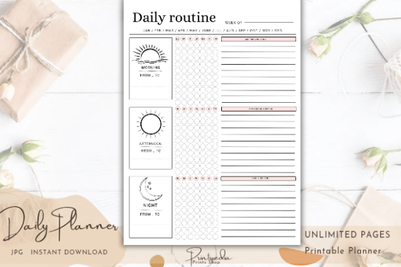 Download Daily Routine Tracker , A4 Size - Tracker Collection